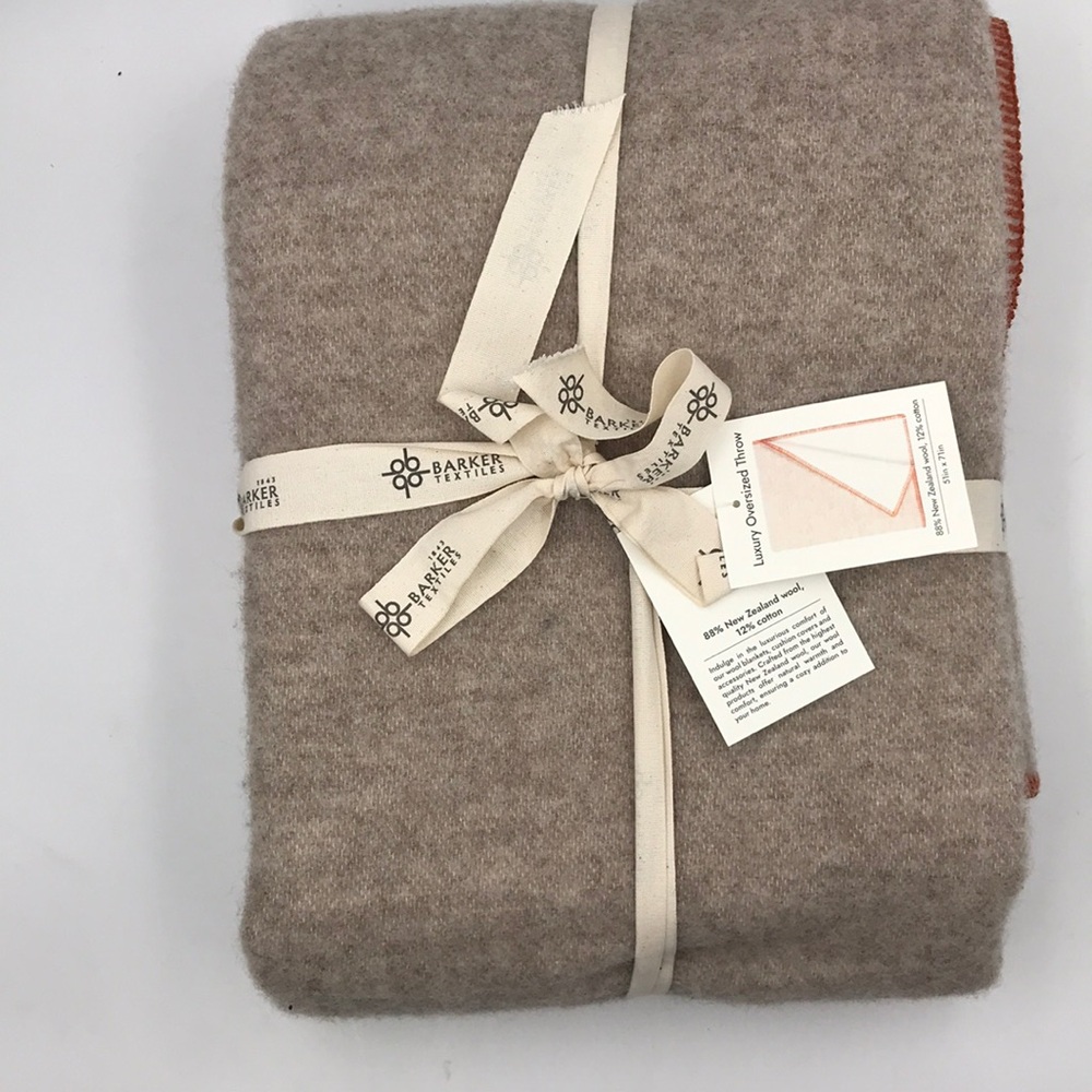 Barker Textiles Wool Blend Throw Blanket